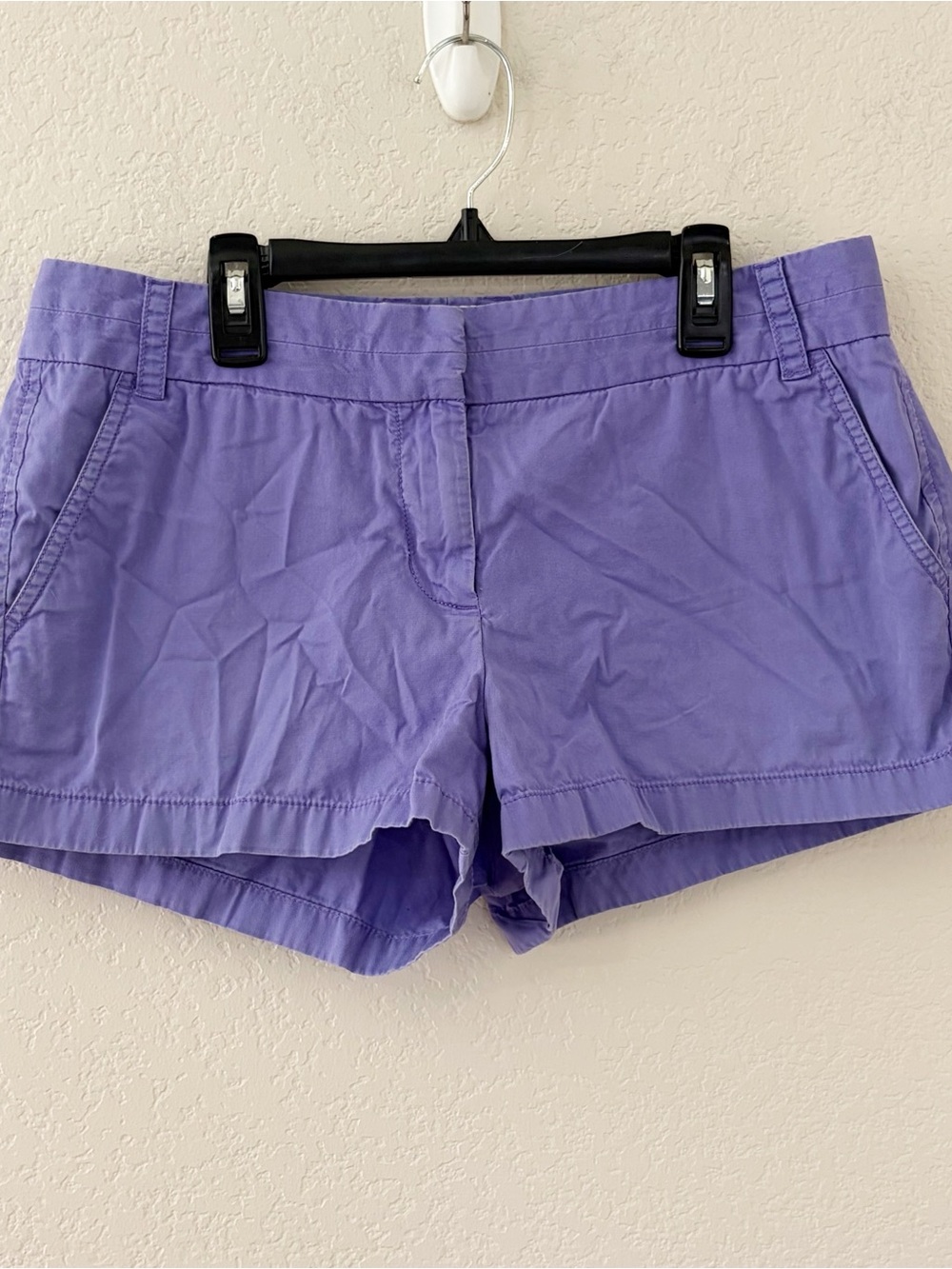 J Crew Outlet Broken In Chino Shorts Size 8 Purple Cotton